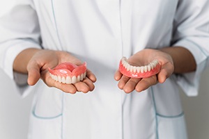 Removable dentures require specialized care